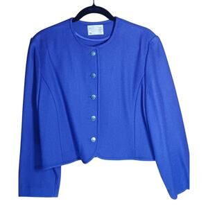 VTG Pendleton Petite Purple Wool Cropped Blazer Jacket Women's Size 10